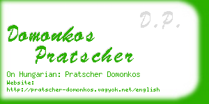domonkos pratscher business card